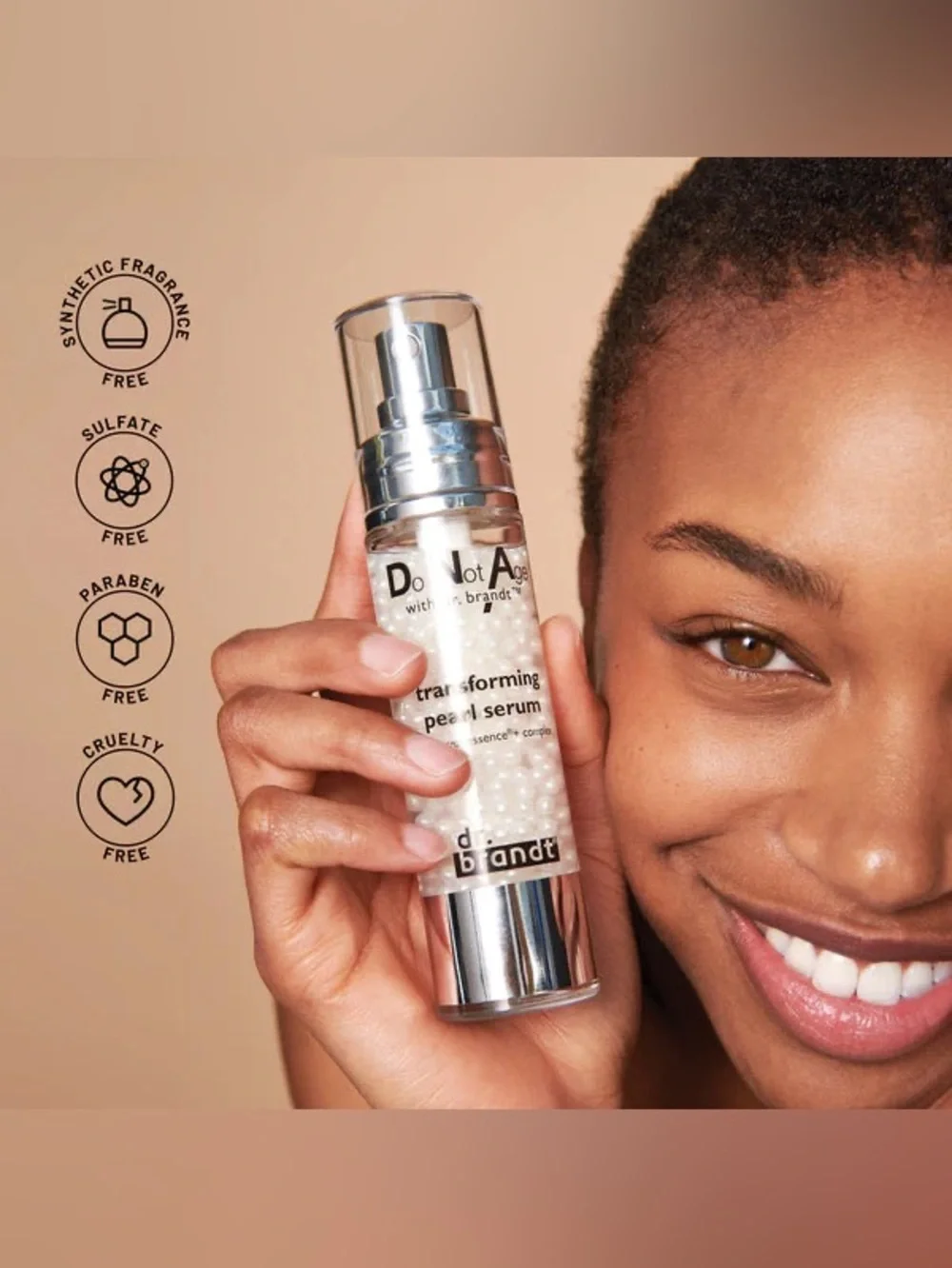 Dr. Brandt Pearl-Infused Serum Sample - Pearl White & Silver Accents